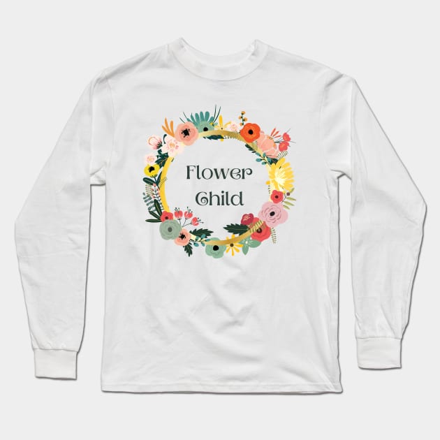 Flower Child Long Sleeve T-Shirt by AllPrintsAndArt